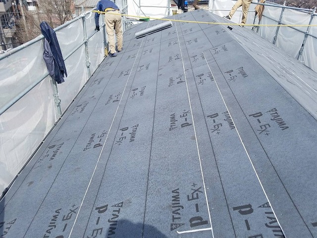 防水シートの施工